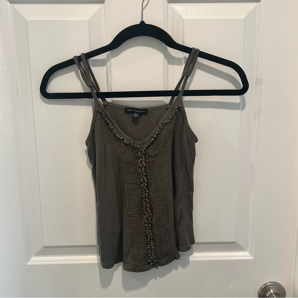 American Eagle Grey Knit Cami Tank Size XS